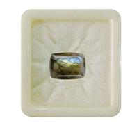Labradorite naturale da 55 carati, pietra preziosa sciolta, forma rettangolare a forma di cuscino, cabochon, pietra portafortuna per la guarigione dei chakra, pietra preziosa da 7 carati.