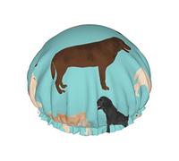 Labradors Yellow Chocolate Black Lab Pet Dog Riutilizzabile Impermeabile Lavabile Regolabile Adatto a donne Tutte le lunghezze di capelli Cuffia da a