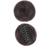 Labriciyon Extension per chignon disordinate con clip marrone scuro, accessorio per chignon, per donne e ragazze, soffici extension per capelli naturali arruffati, scrunchie