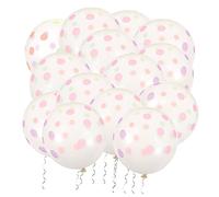 LABRIMP 1 Confezione Palloncini Fluorescenti in Lattice per Decorazioni Compleanno e Matrimoni Palloncini Luminosi Glow in The Dark con Dots Trasparenti per Celebrazioni