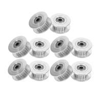 LABRIMP 10 Pezzi Puleggia Sincronizzata Denti in Alluminio con Cuscinetti per Cinghia Puleggia Idler Resistente per Stampanti e Cnc e Duraturo