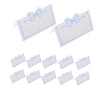 LABRIMP 100 Pezzi Carte Segnaposto con Blu Etichette per Tavolo Matrimonio e Compleanno Biglietti Vuoti per Assegnazione Posti e Decorazioni Evento