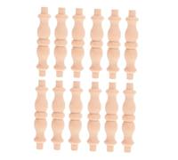 LABRIMP 12 Pezzi Balaustre in Non Verniciate per Arredamento e Riparazione Mandrini Decorativi Intagliati per Mobili e Cantinetta Spindle in Massiccio Grezzo Facili da Installare e