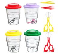 LABRIMP 1Set Ingrandimento per Insetti con Contenitore Trasparente Kit Osservazione per Outdoor Barattolo Insetti con Pinzette per Apprendimento