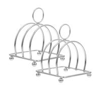 LABRIMP 2 Pezzi Portatostes Acciaio Inossidabile Robusto Supporto Compatto per Fette di Pane e Organizer da Banco per Cucina Ristorante e Ricettario Design Facile da Pulire e Stabilità