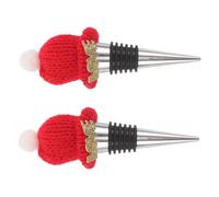 LABRIMP 2 Pezzi Tappa Del Cappello Natalizio Saver Del Vino Salva Bottiglia Conservatore Di Vino Decorativi Sigillante Per Bottiglie Riutilizzabile