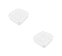 LABRIMP 2 Pezzi Vaporiera da Plastica con Resistente e Leggera per Verdure e Carne per Cucina Sana e Equilibrata