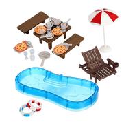LABRIMP 2 Set Mini Set per Piscina e Accessori da Spiaggia Decorazioni per Casa Gonfiabile e Interattivo
