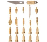 LABRIMP 22 Pezzi Punte per Pirografia in Metallo per Legno, Set | Controllo Facile, Adatte alla Resa Fine, Facili da Portare, Non Si Deformano Facilmente