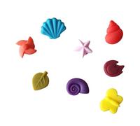 LABRIMP 24 Pezzi Marcatori per Bicchieri in Silicone a Foglia e Conchiglia | Lavabili e Riutilizzabili, Facili da Applicare, per Famiglie e Locali Notturni