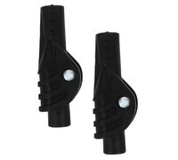 LABRIMP 2pezzi Supporti per Aste Tende da Campeggio in Plastico Nero, Leggeri e Facili da Usare, per Riparazioni e Escursioni All'aperto
