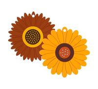 LABRIMP 2pezzi Tovagliette Antiscivolo Girasole Da Sottopiatto Decorativo e Isolante Per Cucina e Tavolo Per Tazze e Bicchieri Design Elegante e Funzionale