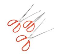 LABRIMP 3 Pezzi Pinze Professionali Acciaio Inossidabile per Granchi e Crostacei Ergonomico e Antiscivolo per Anguille e Gamberi