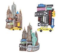 LABRIMP 3pezzi Magneti Per Frigorifero in Resina Cartello Decorazione Per Frigorifero Per Interni Magneti Da Creativi Per Ricordare i Luoghi Visitati