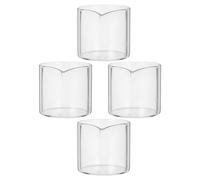 LABRIMP 4 pezzi Brocche in Vetro Trasparente da Contenitori Piccoli per Latte con Beccuccio Guida Resistenti e Facili da Pulire per Cucina Bar e Uso Domestico