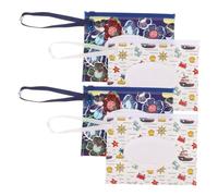 LABRIMP 4 Pezzi Porta Salviette da Viaggio in Eva per Ragazzo Ragazza Dispenser a Foglio Singolo, Custodia Riutilizzabile per Cambio Pannolino e Nursery Compatta
