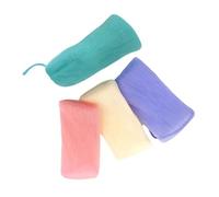 LABRIMP 4 pezzi Sacchetti per Sapone Esfolianti con Rete Schiumogena Sacchetto Porta Saponetta Multiuso con Laccetto Drenaggio Rapido per Doccia e Pulizia Viso
