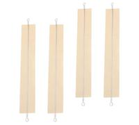 LABRIMP 4 Pezzi Strisce Riscaldanti per Sigillatore Manuale, Accessori per Macchina Sigillatrice Nastro in Acciaio e Tessuto Beige, per Sigillatura Sacchetti