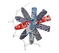 LABRIMP 5 pezzi Borsa per Posate con Cordino Sacchetto Bacchette e Stoviglie Leggero e Portatile Adatta per Viaggi Picnic e Uso da per Utensili e Scrittura