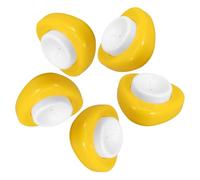 LABRIMP 5 Pezzi Perforatore Uova Manuale con Base in Plastica Gialla Microperforati per Uova Sode e Crude Strumento Cucina per Rilascio Aria e Cottura Senza Crepe Utile per Colazioni e
