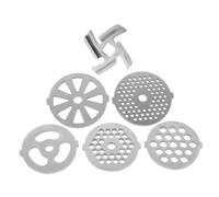 LABRIMP 6 Pezzi Set accessori per carne Attaccamento del alimentare piatto macinazione piatto tritacarne accessori per tritacarne Acciaio inossidabile