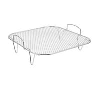 LABRIMP Accessori Friggitrice ad Aria in Acciaio Inossidabile Quadrata per Forno e Barbecue Supporto per Cottura Uniforme Vaporiera e Aumentato in Cucina