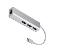 LABRIMP Adattatore Convertitore Ethernet Rj45 Da Tipo C A 3 Porte Usb 3.0 Per Laptop Plug And Play Compatibile Linux