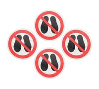 LABRIMP Adesivi di Sicurezza 4 Pezzi Rosso in PP, Segnali Vietato Calpestare per Interni e Aree Pubbliche, Autoadesivi Impermeabili per Segnaletica Pavimentale