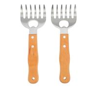 LABRIMP Artigli per Carne in Acciaio Inossidabile 2 Pezzi Forchette per Sminuzzare e Manipolare Carne Strumenti Bbq Resistenti al Calore Funzione Apribottiglie per Barbecue e Cucina