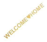 LABRIMP Banner Welcome Home con Glitter Decorazione per Feste Matrimonio e Casa Striscioni Appesi per Foto e Party Supplies