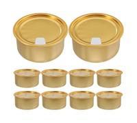 LABRIMP Barattoli in Alluminio Oro da 150ml, Contenitori Ermetici Leggeri Set da 10 per Alimenti e Cibo per Animali, per attività All'aperto e Conservazione Versatile
