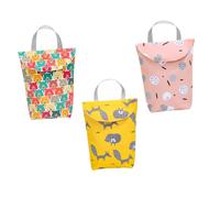 LABRIMP Borsa per Pannolini 3 Unitá, Tessuto Oxford Leggero e Multiuso, per Cosmetici e Salviette Durante Shopping e Campeggio