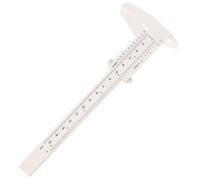 LABRIMP Calibro Portatile a Doppia Scala in Plastica Bianca per Misurazione Sopracciglia, Righello Facciale Tascabile da 150mm Morsetti a Griffe, Strumento Preciso per Trucco e Uso
