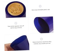 LABRIMP Capsule Termoretraibili per Bottiglie di Vino Copertura Sigillante per Tappi Pellicola Termorestringente Flessibile Blu per Sigillare Bottiglie di Vino per Ristoranti e Bar