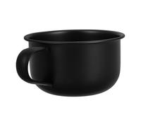 LABRIMP Ciotola per Sapone da Barba in Lega con Manico Nero Tazza da Barba Compatta e Leggera da Uomo per Rasatura e Viaggi