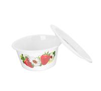 LABRIMP Ciotola Smaltata retrò con Coperchio Bacinella Multifunzionale in Smalto Sicuro Contenitore per Zuppa e Conservazione Lardo Facilmente Pulibile Regalo Originale per Casa e Cucina