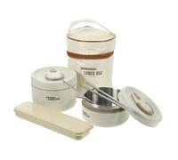 LABRIMP Ciotole Termiche per Zuppa con Manico e Coperchio Contenitore Pranzo in Acciaio Inossidabile Impilabile Design Antiscivolo e Resistente per Pranzi Fuori Casa