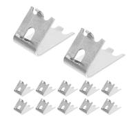 LABRIMP Clip di Supporto in Inossidabile Argento 12 Resistenti All'usura per Domestico e Ambienti Residenziali per Mensola del Frigorifero