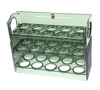 LABRIMP Contenitore Per Uova Per Frigorifero Organizer Spazio Laterale Portauova Design Scanalatura Conica Materiale Pet Sicuro Capacità Conservazione Verticale