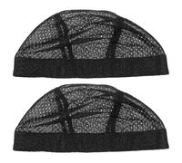 LABRIMP Cuffie per Parrucca Nere 2 Pezzi in Maglia Traspirante e Resistente Deformazione per Parrucchieri e Uso Quotidiano