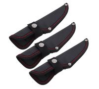 LABRIMP Custodie per Coltelli per Protezione Sicura 3 Oxford Nero Chiusura a Bottone 18,1x4,5 Cm Coltelli da Campeggio da Viaggio