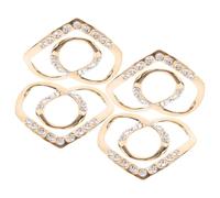 LABRIMP Fibbia per Sciarpa per T-shirt e Top Estivi 4 Pezzi in Lega di Zinco Oro Design Antiscivolo Fermasciarpa Semplice alla Moda per Abbigliamento Estivo