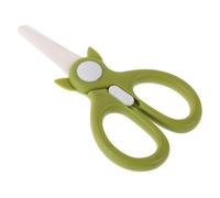LABRIMP Forbici da Cucina in Ceramica, Meat Scissors, Vegetable Cutting Tool, Manico Verde, per Uso in Cucina e Casa