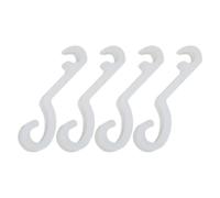 LABRIMP Ganci Appenditutto in Plastica Bianca 4 Pezzi per Scolaposate da Cucina Funzione di Facile Sospensione e Organizzazione Utensili