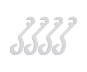 LABRIMP Ganci Appenditutto in Plastica Bianca 4 Pezzi per Scolaposate da Cucina Funzione di Facile Sospensione e Organizzazione Utensili