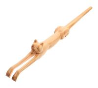 LABRIMP Grattaschiena in Legno di Tiglio a Forma di Gatto, Strumento per Alleviare Solletico e Massaggiatore la Schiena, per Adulti e Sollievo da Prurito Intenso