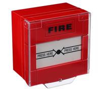 LABRIMP Interruttore di chiamata emergenza rosso in plastica con reset manuale e protezione contro polvere per impianti residenziali e commerciali