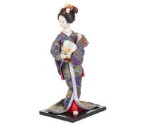 LABRIMP Japanese Geisha Kabuki Doll Kimono Tabletop Decoration For Home And Office Oriental Collectible With Meticulous Workmanship Photography Prop And Interior Accessory