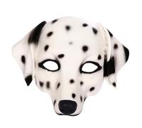 LABRIMP Maschera per Cani Unisex Bianca Effetto Stereo e Sensazione di Realtà in Pu Espanso, per Feste di Carnevale e Performance Teatrali