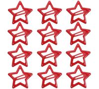 LABRIMP Mollette Pratici di in a Metallo Chioma per Pezzi Stella Forma 20 Rosso, Clip Piccole Resistenti Accessori per Chioma Eleganti per Donne per Matrimoni e Occasioni